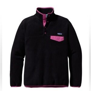 Patagonia Black Fleece with Pink Accents